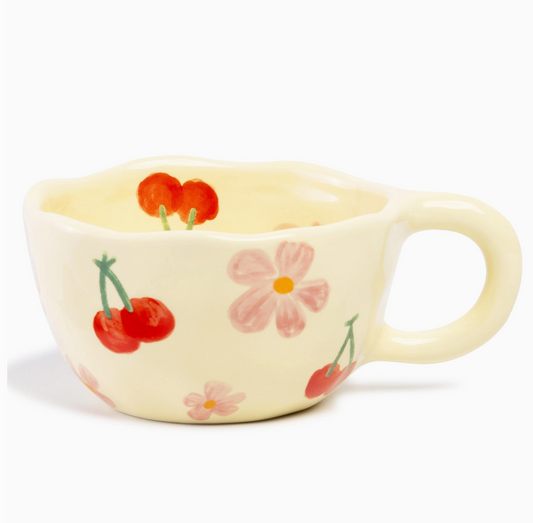 Cherry Flower Ceramic Mug
