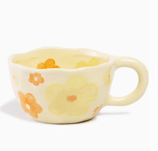 Orange & Yellow Flower Ceramic Mug